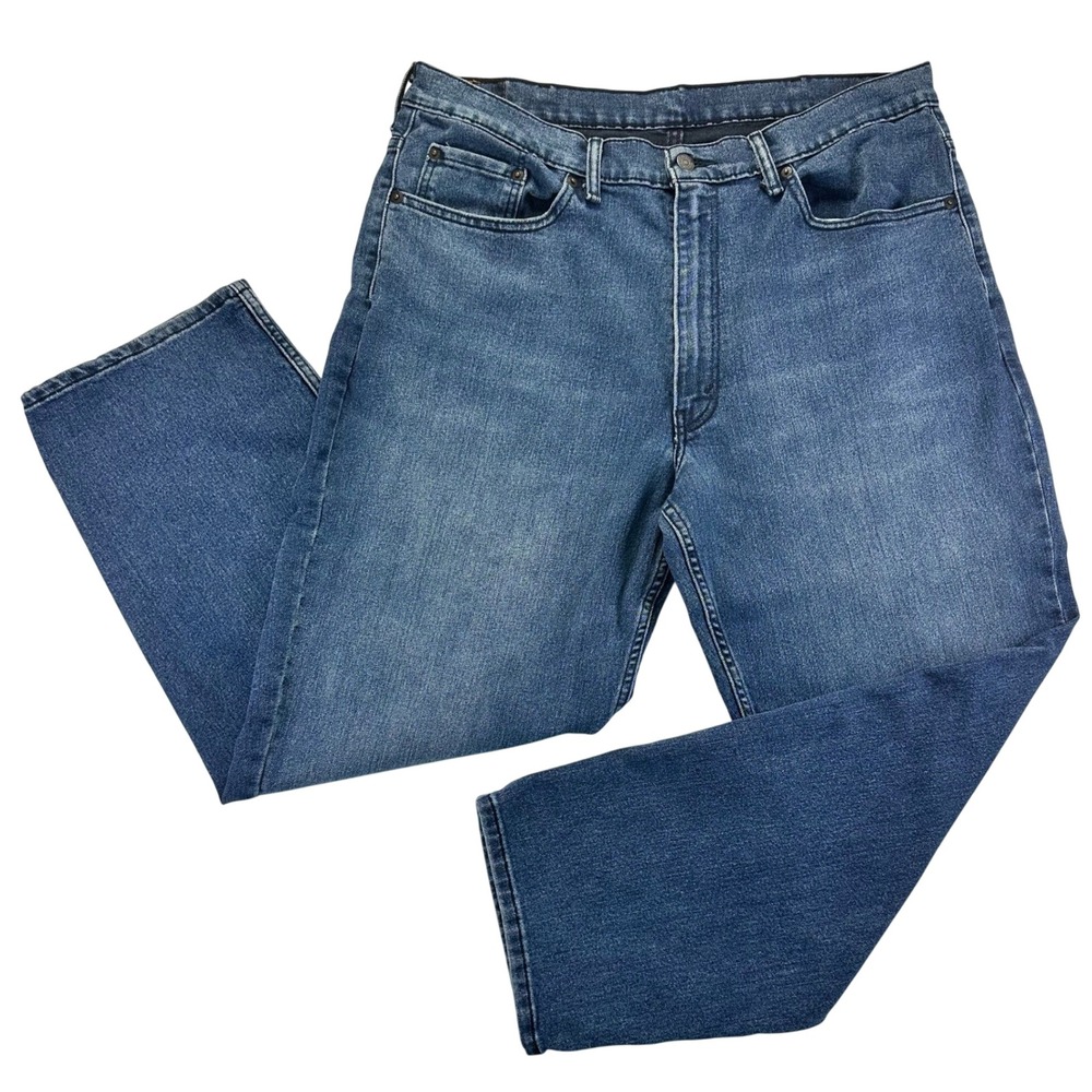 Levi Strauss 550 Mens 38x29 Medium Wash Straight Tapered Leg Denim Blue Jeans